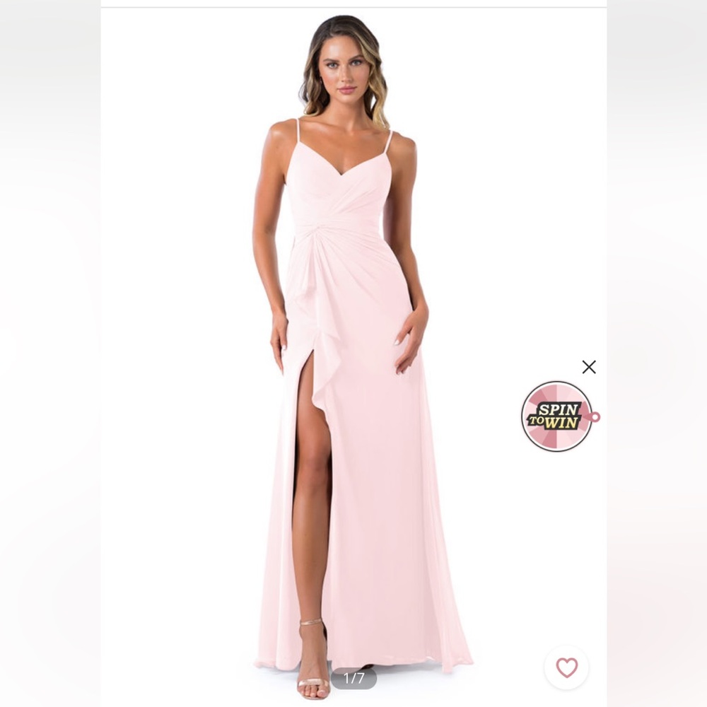 Azazie Emerald Bridesmaid Dress in Blushing Pink **NWT**